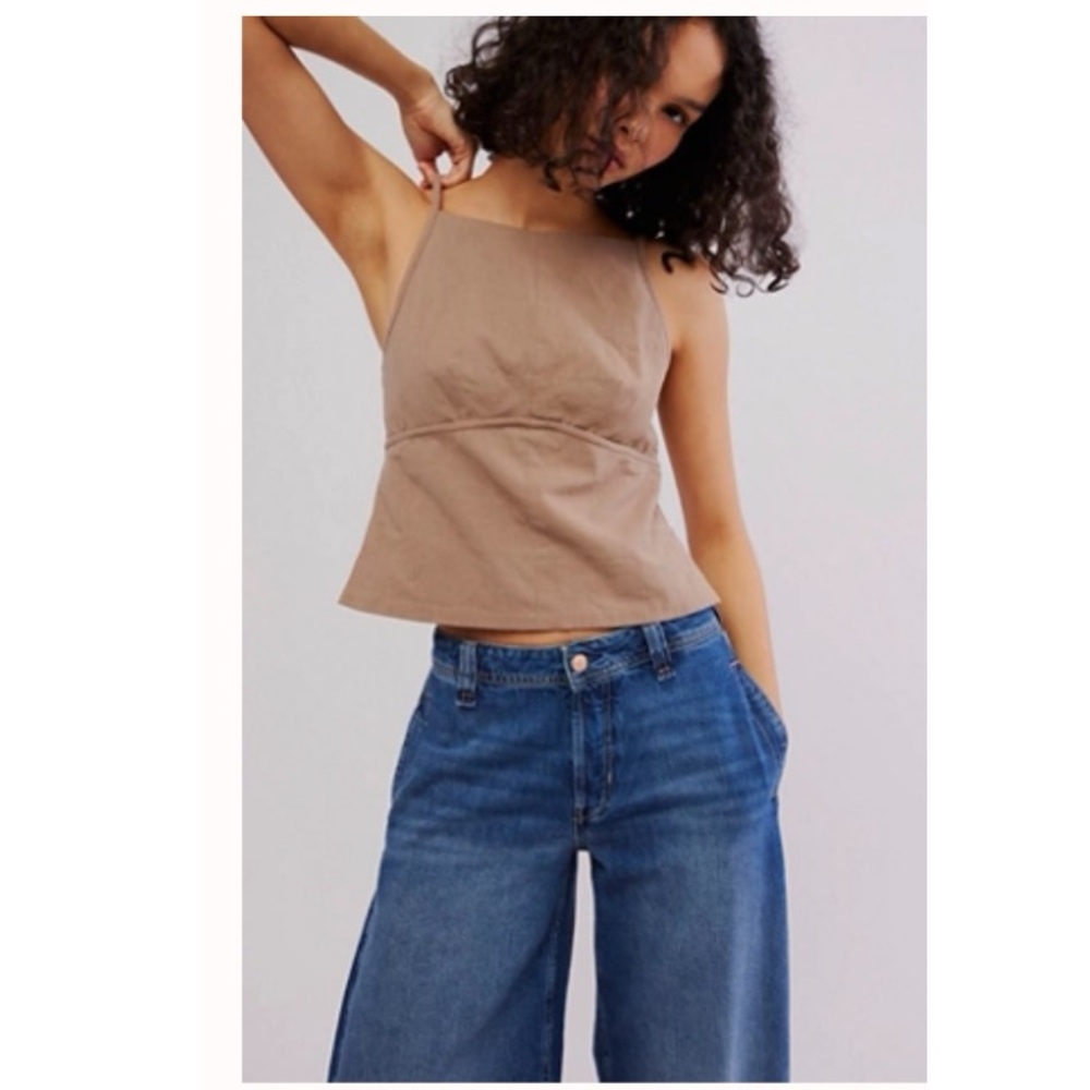 NWOT FP James Linen Top- Roman Plaster